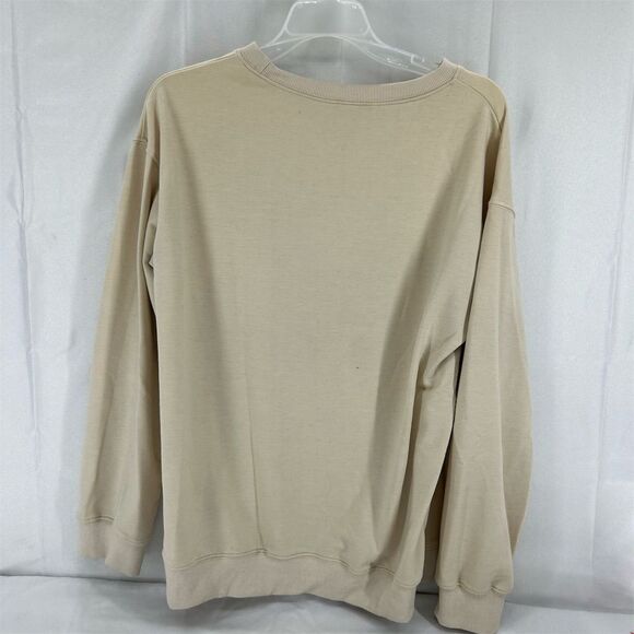 French Bulldog Christmas Sweatshirt Unisex Beige Holiday Novelty Top ?Medium - Picture 3 of 6